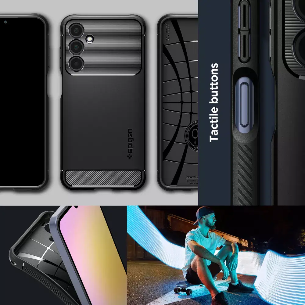 Spigen Galaxy A25 5G Case Rugged Armor Black Photo 8