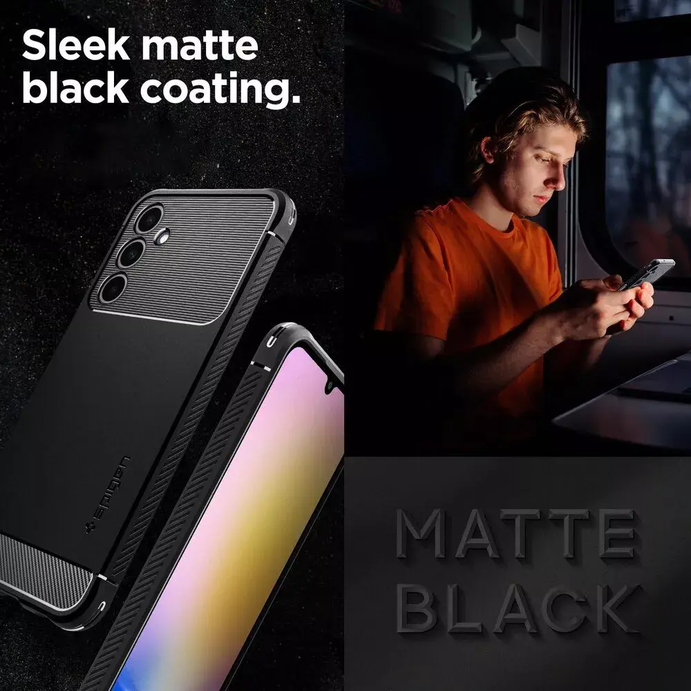 Spigen Galaxy A25 5G Case Rugged Armor Black Photo 11