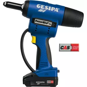 Пневмоэлектрический заклёпочник GESIPA PowerBird Pro GOLD CAS 20000N аккумуляторный 18V 2.0Ah