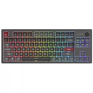 Mechanical TKL Gaming Keyboard Montech Darkness MK87DR, 84-key US English, USB, RGB, Black, 1.9 m cable