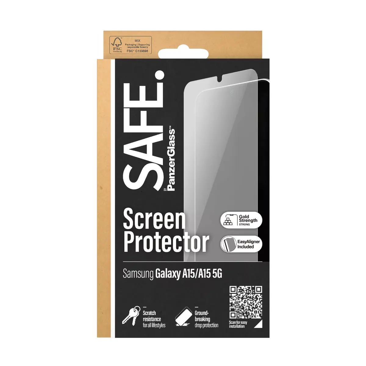 Ekrāna aizsargs PanzerGlass SAFE. no Samsung Galaxy A15 A15 5G Photo 3