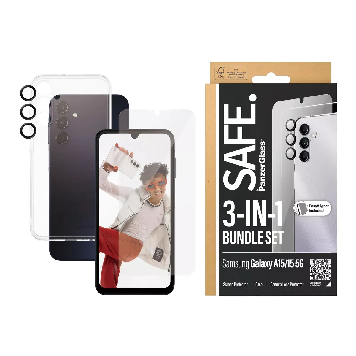 3-in-1 Protection Pack Samsung Galaxy A15 Photo 2