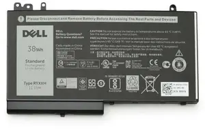 Laptop battery Dell 38Wh 3-cell Lithium-Ion 0RYXXH for compatible Dell notebooks