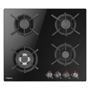 Hansa, width 59 cm, black - Built-in gas hob