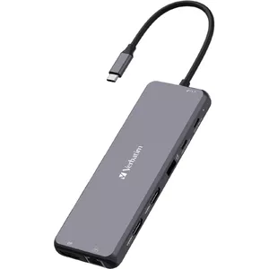 Verbatim CMH-13 USB Type-C Hubs 10000 Mbit/s Sudraba