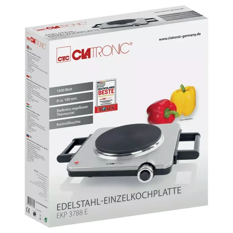 Электроплитa CLATRONIC EKP 3788 — 1500 Вт, 18 см Photo 3