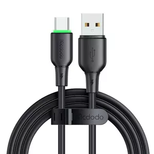 USB-uz USB-C kabelis Mcdodo CA-4751 ar LED apgaismojumu 1,2 m (melns)