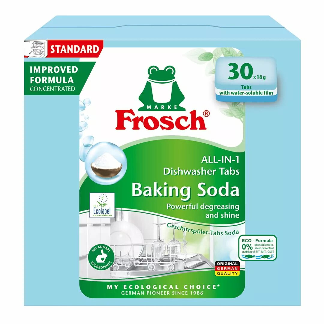 Trauku mazgāšanas tabletes Frosch ALL‑IN‑ONE ar