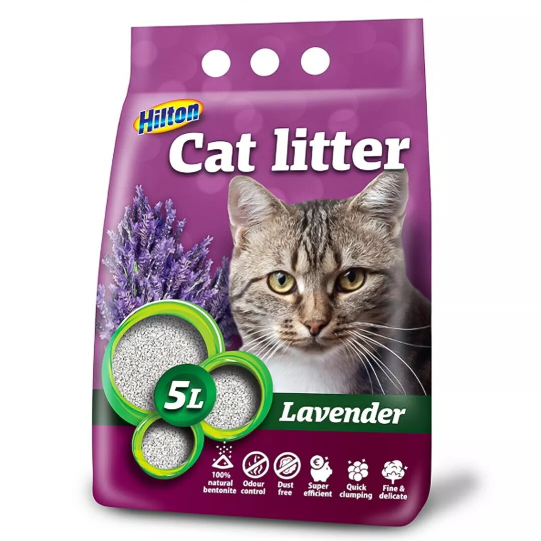 Bentonīta kaķu tualetes pakaiši Hilton Lavender