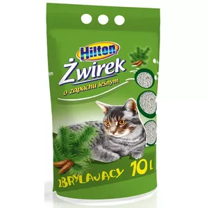 Clumping bentonite cat litter Hilton Forest scent 10 L, fast-absorbing, odor-eliminating