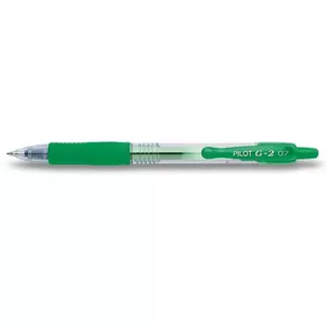 Pilot BL-G2-7 Green Gel Pen 0.4 mm Tip Transparent Body