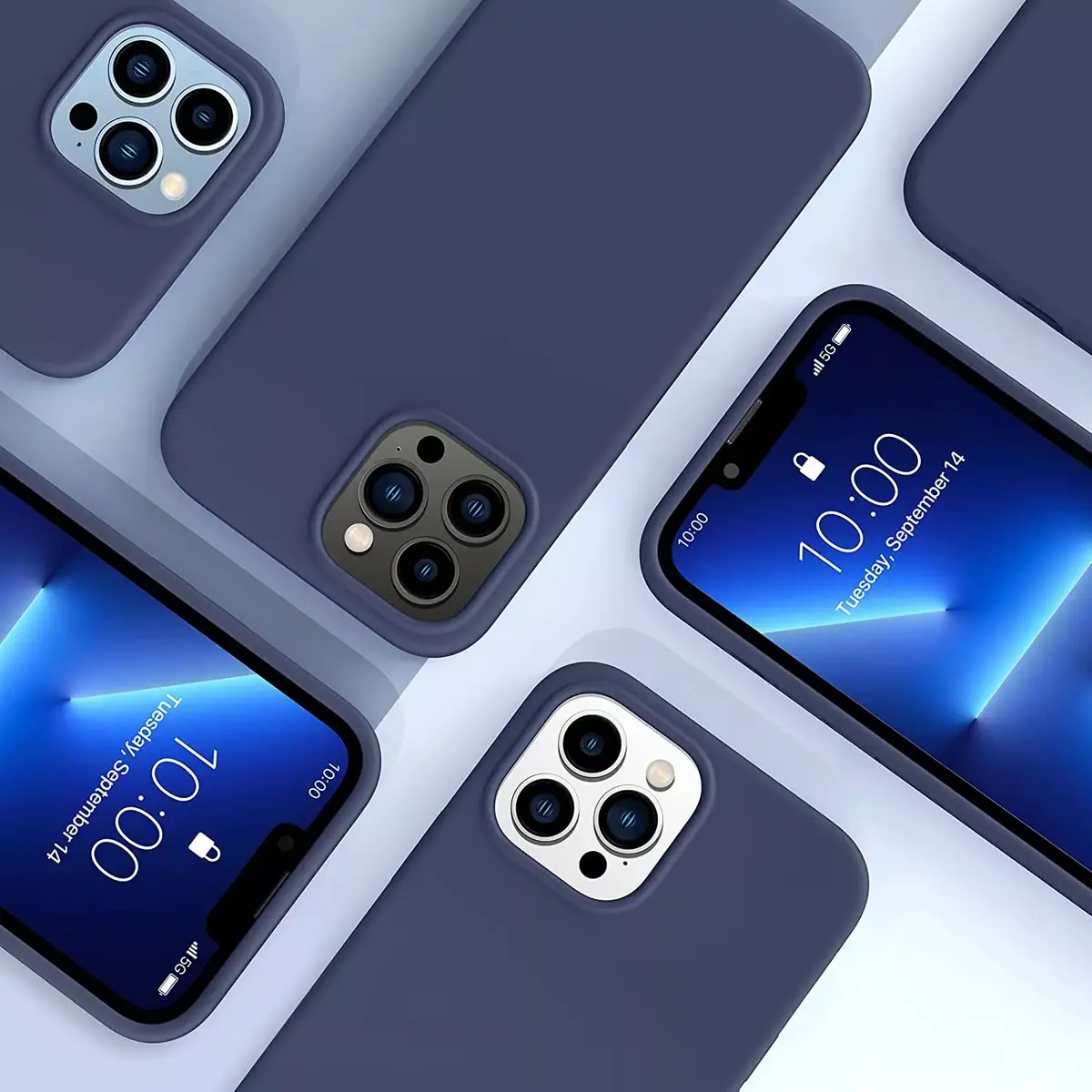 Silikona maciņš Riff priekš iPhone 13 Pro — Midnight Blue Photo 2