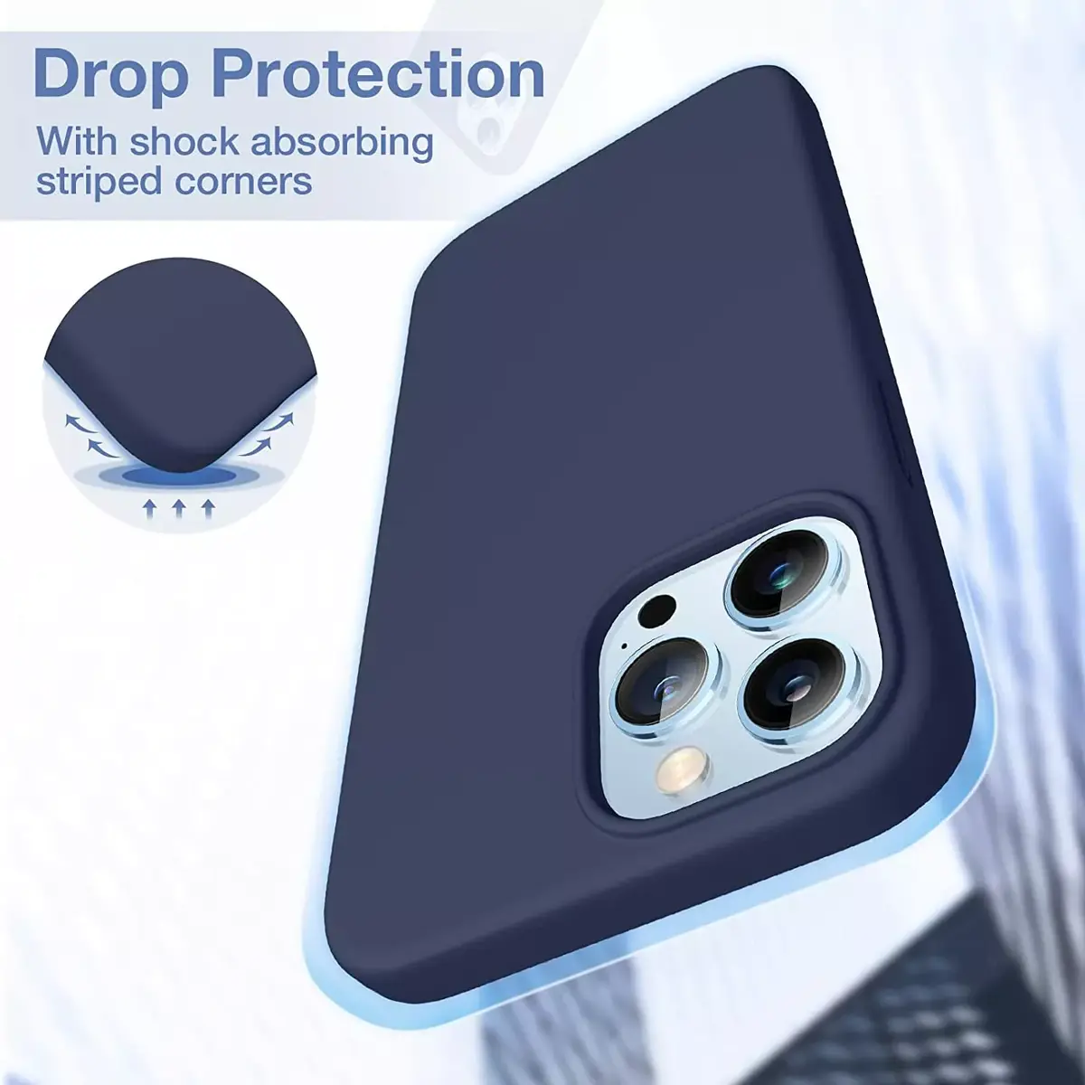 Silikona maciņš Riff priekš iPhone 13 Pro — Midnight Blue Photo 3