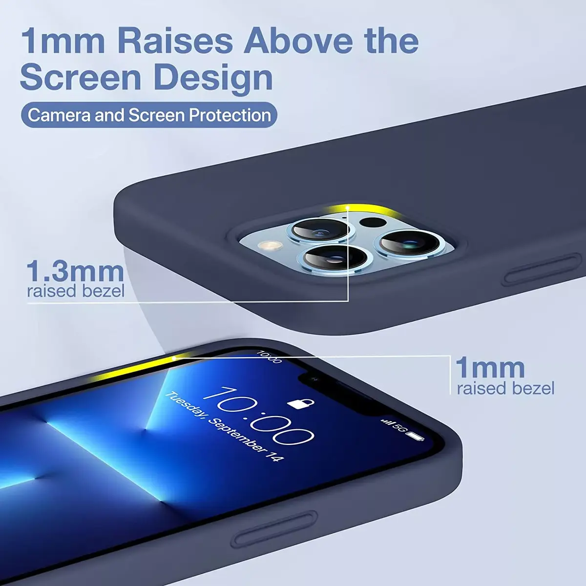 Silikona maciņš Riff priekš iPhone 13 Pro — Midnight Blue Photo 7