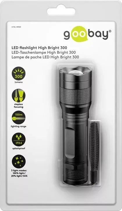 GOOBAY High Bright 300 LED hand flashlight Photo 4
