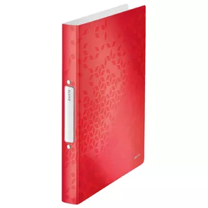 Leitz WOW Ring Binder A4 Red Round Ring Polypropylene 32mm