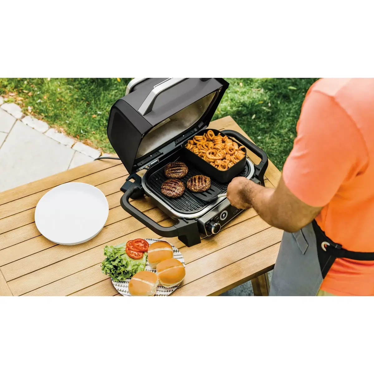 Контактный гриль Ninja Woodfire Outdoor Grill Photo 11