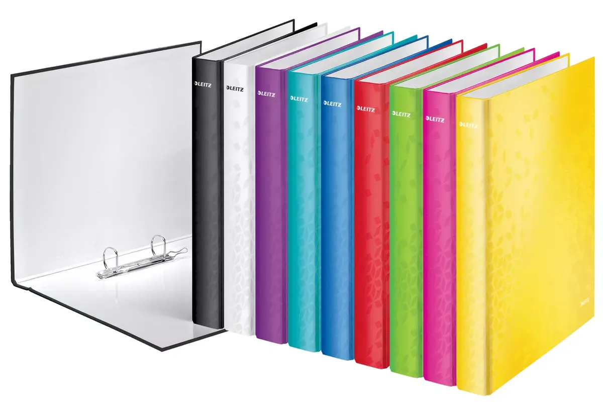 Leitz WOW Ring Binder A4 Sarkans Photo 2