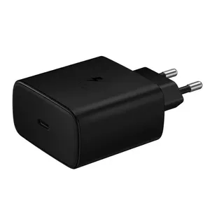 Samsung EP-TA845 45W PD 3.0 Universāls Ātrās uzlādes Type-C Plug 3A Adapteris S20/S21/A51/A71 Black (OEM)