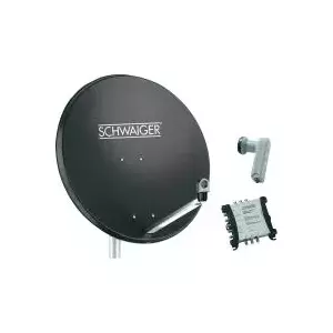 Спутниковая система SCHWAIGER SPI9961SET5 — антенна 80 см, комплект на 6 участников, Quattro LNB