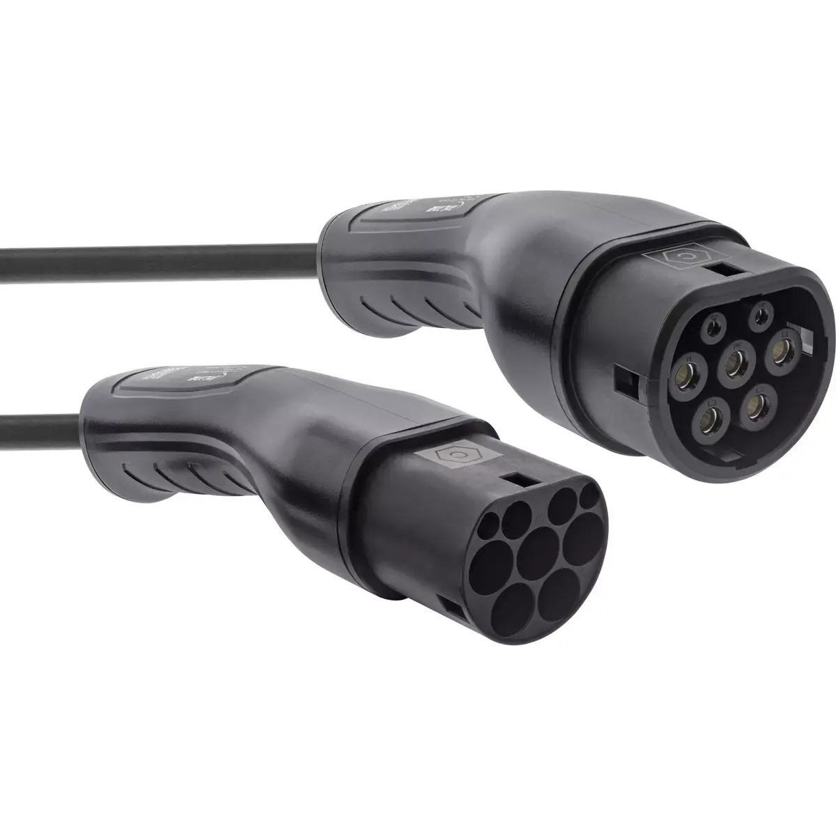 InLine EV spiral car charging cable 11kW Type2 Photo 2