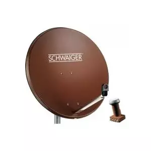 Satellite dish SCHWAIGER SPI991 80 cm with Quad-LNB for 4 participants