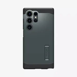 Vāciņš Spigen Tough Armor priekš Samsung Galaxy S24 Ultra, 6.8" ekrāns, zaļš, PC+TPU, statīvs