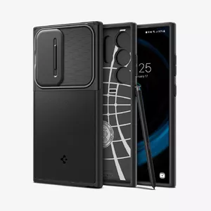 Spigen Optik Armor mobilā telefona maciņš melns Galaxy S24 Ultra