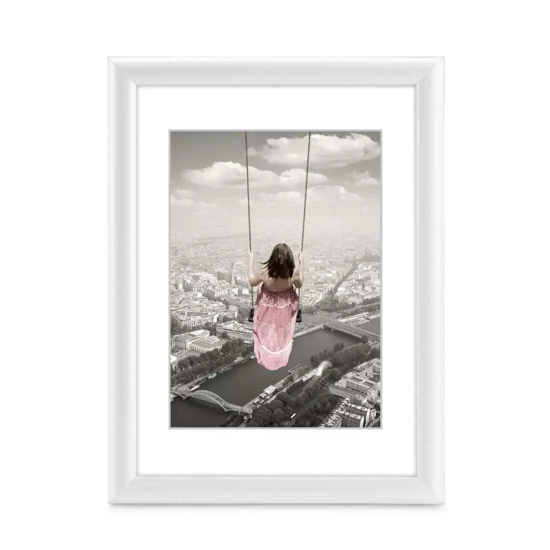 Vienkārša attēlu rāmī Hama Swing balts