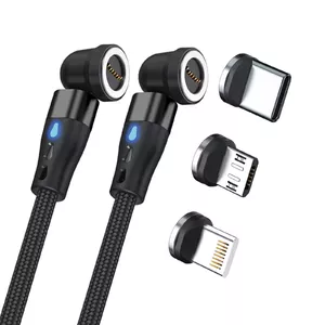 USB Cable RealPower MagneticCharge2 1m Black Fast Charging Data Transfer