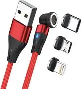 USB Cable RealPower MagneticCharge3 2m USB A Red