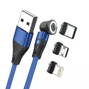 USB Cable RealPower MagneticCharge3 1m USB A Blue Fast Charging Data Transfer