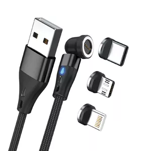 USB Cable RealPower MagneticCharge3 0.2m USB A Black Fast Charging