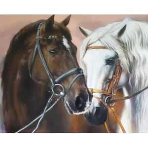 Diamond mosaic kit Norimpex Two horses NO-1009538 – craft mosaic art set for children and adults