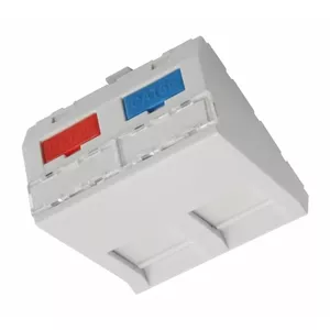 Electrical outlet frame SOLARIX French style 45×45 mm pro 2 keystone white
