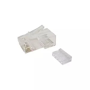 Разъём RJ45 CAT6 UTP 8P8C SOLARIX, упаковка 100 шт., для твёрдых и многожильных проводов