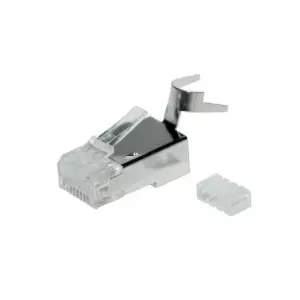 RJ45 CAT6A STP 8p8c ekranēts savienotājs, vadi 20gab
