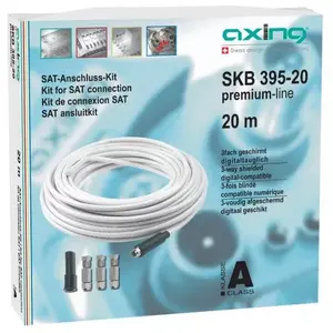Коаксиальный кабель Axing SKB 395-20 20м белый