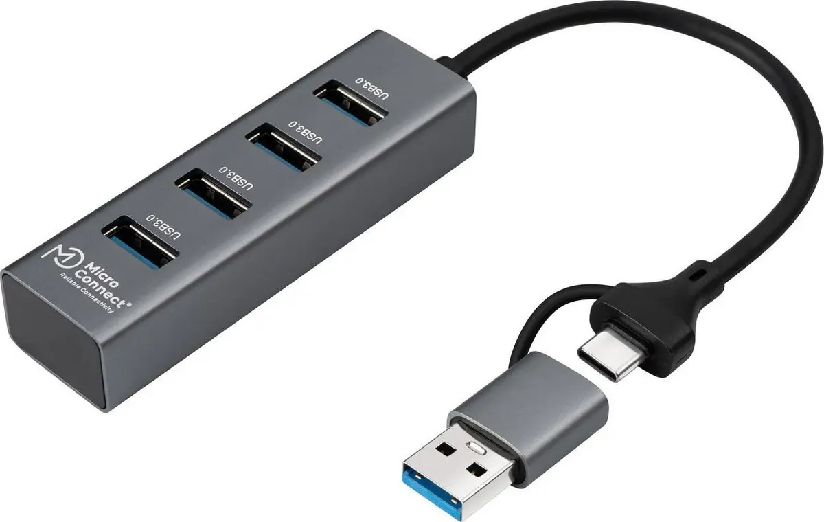 MicroConnect USBHUB4-2IN1 USB 3.2 Gen 1 Hub Photo 2