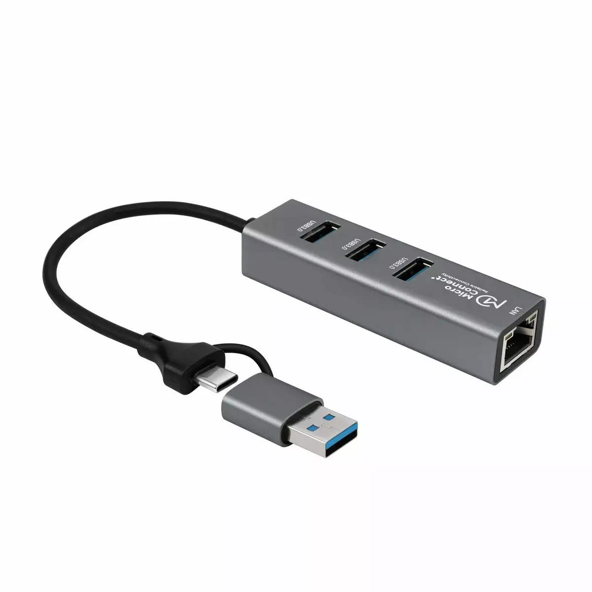 USB Hub MicroConnect USBHUB-RJ45-2IN1 Photo 2