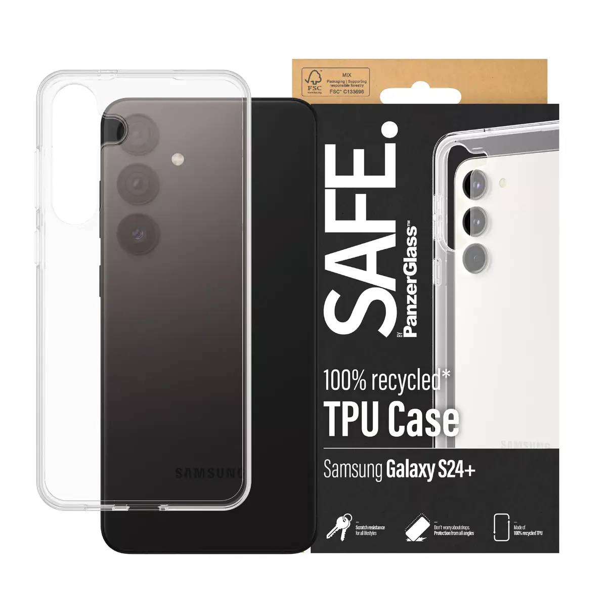 TPU Чехол PanzerGlass SAFE. Samsung Galaxy S24 Plus Photo 2
