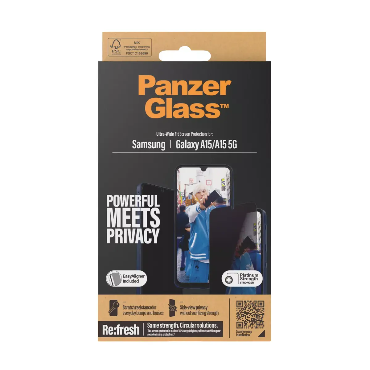 Защитное стекло с функцией конфиденциальности PanzerGlass Samsung Galaxy A15 A15 5G Photo 3