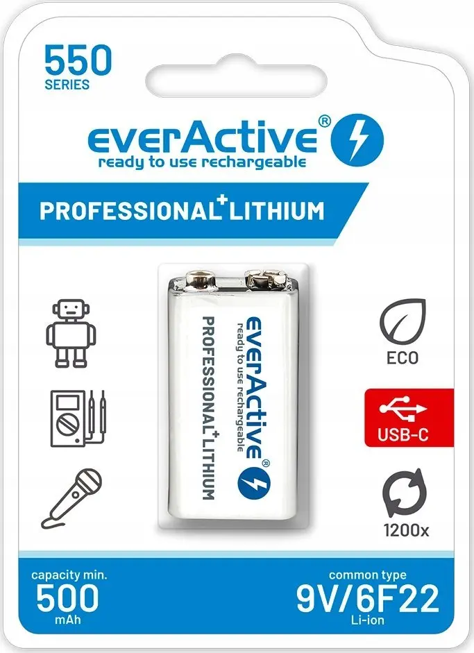 Rechargeable 9V battery everActive EVHR22-550C Photo 7