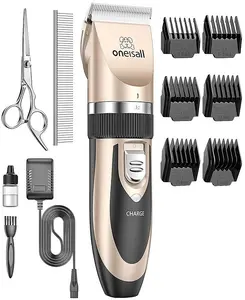 Pet trimmer Oneisall P2 set with clippers, scissors and comb