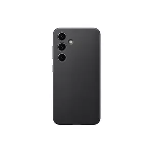 Чехол-крышка Samsung Vegan Leather для Galaxy S24, PU-кожа, черный, для экрана 6.2"
