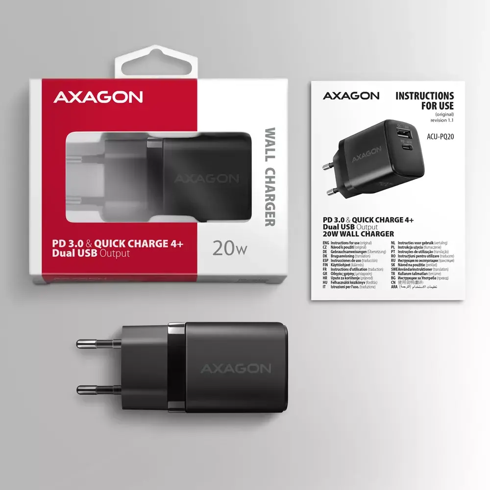 Сетевое зарядное устройство Axagon ACU-PQ20 Photo 9