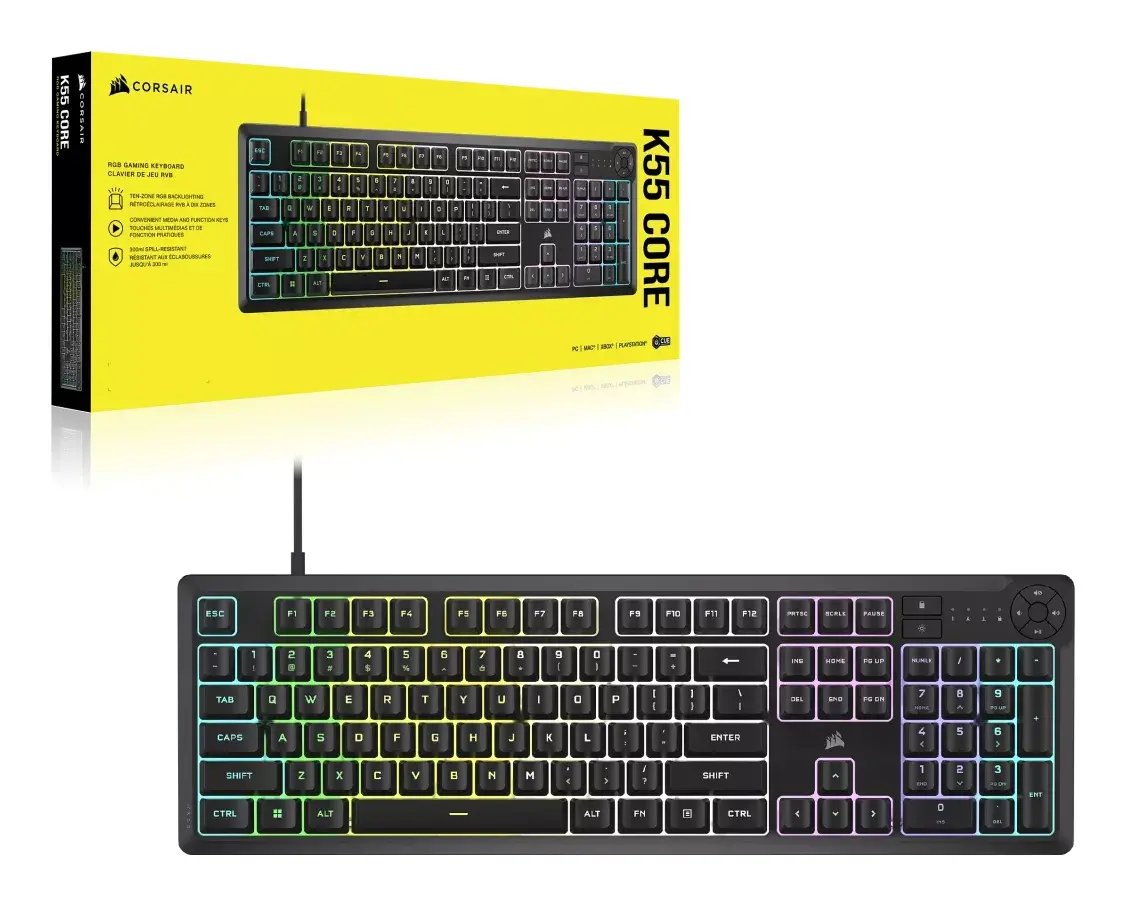 Клавиатура Corsair K55 CORE RGB Photo 7