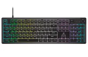 Corsair K55 CORE RGB Spēļu Tastatūra USB QWERTY ASV Melna Mehāniskā 110 Taustiņi