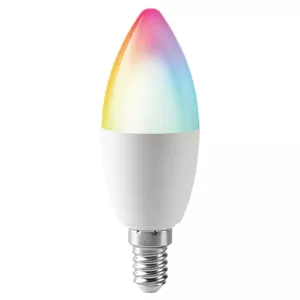 LED spuldze BESK 6W C37 E14 3000K Wi‑Fi RGB Tuya — viedā regulējamā spuldze
