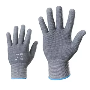 Work Gloves SG Knitted PVH Microfiber Size 10 (MPN 105106) - knitted construction, PVH coating, microfiber palm